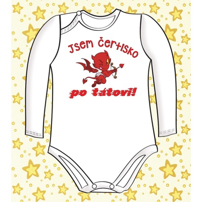 Vtipné body s nápisem “Jsem čertisko po tátovi”