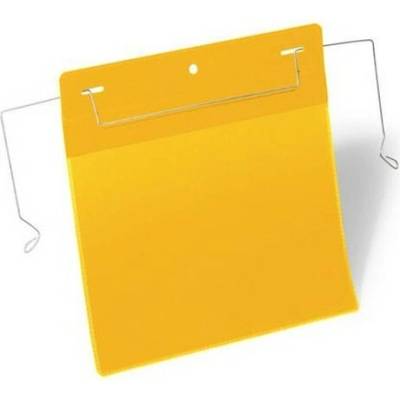 Logistické vrecko, A5, na šírku, DURABLE, s drôtom, žlté