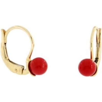 Lillian Vassago zlaté náušnice zdobené korálem LLV31-GER050