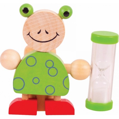 Bigjigs Toys Stojánek na kartáček s přesýpacíma hodinama beruška – Zbozi.Blesk.cz