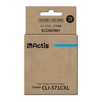 Actis Мастило Actis KC-571C (заместител за Canon CLI-571C, стандартно, 12 ml, циан) (KC-571C)