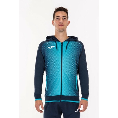 Joma mikina Hooded SUPERNOVA dark navy-FLUOR TURQ