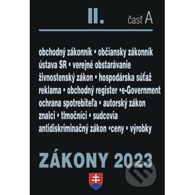 Zákony 2023 II/A - Obchodné právo a živnostenský zákon - Poradca s.r.o.