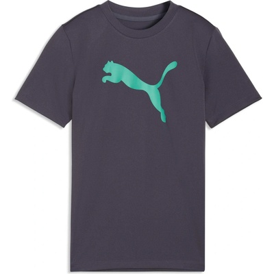 Puma Tad essentials cat logo tee B tmavo sivá tyrkysová