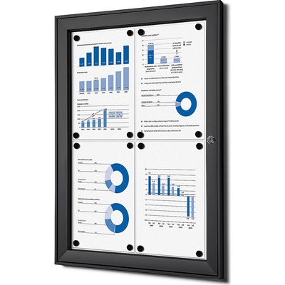 Jansen Display Vnitřní uzamykatelná vitrína í 4xA4 521 x 696 mm