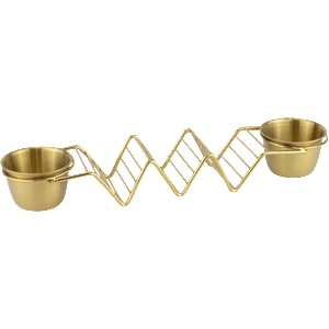 Horecano HORECANO-STREET FOOD-Стойка за тако с купички за сос 29x6.3xh4cm ЗЛАТНА (HC-981956) (01981956)