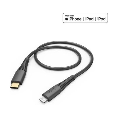 Hama 183308 MFi USB-C Lightning nabíjací amp; dátový pre Apple, 1,5m, černý