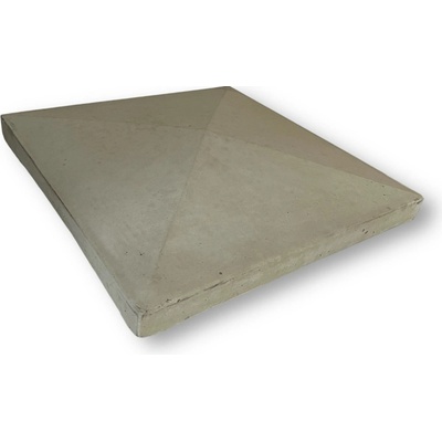 Betonová stříška na sloupek (48 × 48 cm) Barva: Přírodní, Vzor: Drsná