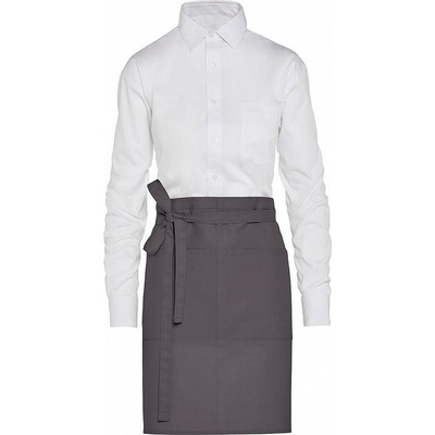 SG Accessories Bistro Ex JASSZ Bistro Krátká recyklovaná zástěra Brussels s přední kapsou Šedá