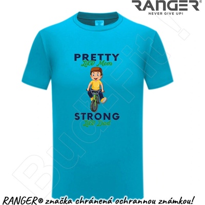 Ranger tričko motív Strong Like Dad modrá