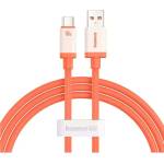 Baseus Кабел Baseus Zero Degrees (P10368801731-01), от USB-A(м) към USB-C(м), 1m, 100W, оранжев (P10368801731-01)