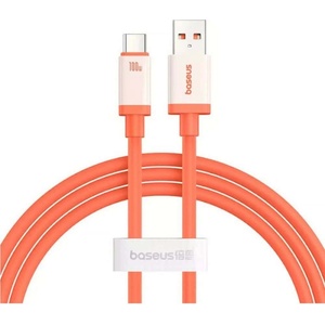 Baseus Кабел Baseus Zero Degrees (P10368801731-01), от USB-A(м) към USB-C(м), 1m, 100W, оранжев (P10368801731-01)