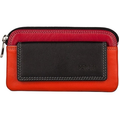 Patchi Kožená mini peněženka RFID 3001013.61.10 červená / multicolor