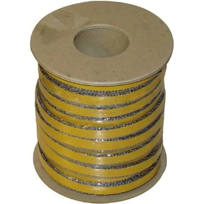 šňůra izolační 8x2mm (500°C) lepicí (25m)