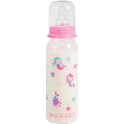 Baby-Nova Стандартно пластмасово шише Baby Nova - 250 ml, русалки (47000)