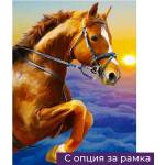  Диамантен Гоблен "Кон" - 30 x 40 см, Кръгли мъниста