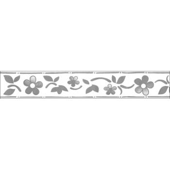 DIMEX - Samolepiace bordúry na stenu - Biela, Šeda- 3 cm x 10 m