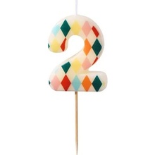 PartyDeco Narodeninová sviečka 2 Cirkus