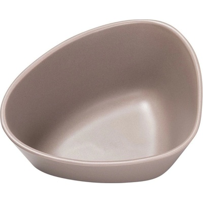LIND DNA Servírovací mísa CURVE kamenina teplá šedá 22 cm