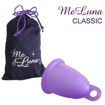 Image 1 of Me Luna Менструална чашка Me Luna размер L плюс 10 таблетки за стерилизация Класик (Classic) Пръстен Лилав