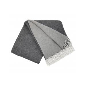 Interblanket Луксозно Одеяло От Кашмир И Мериносова Вълна - 140x200 См | Двуцветно Тъмно И Светлосиво | Меко И Топло
