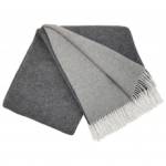 Interblanket Луксозно Одеяло От Кашмир И Мериносова Вълна - 140x200 См | Двуцветно Тъмно И Светлосиво | Меко И Топло