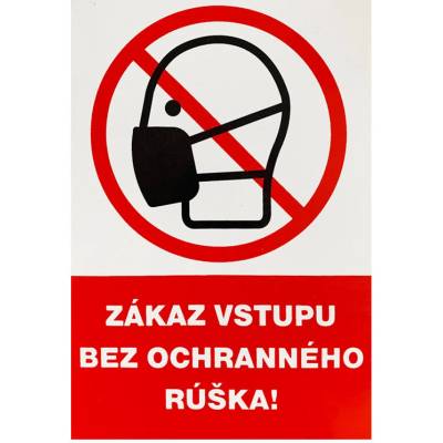 I 2989 S Zákaz vstupu bez ochranného rúška A5