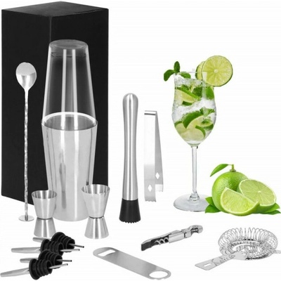 Barmanská sada 14ks SPRINGOS Termini KI0015 stříbrná