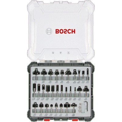 BOSCH Sada frézovacích bitu, 30 ks, smíšené, 8 mm drík - 2607017475