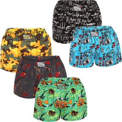 Styx 5PACK dámske trenky art klasická guma viacfarebné 5K1527892