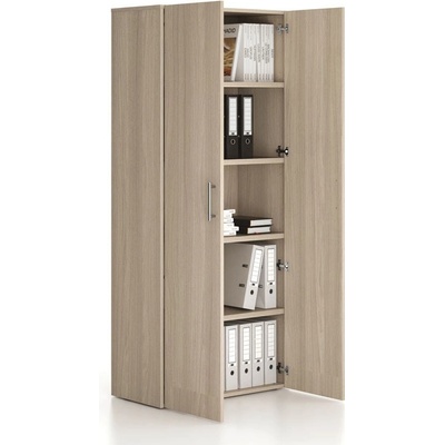 B2B Partner Kancelárska skriňa vysoká SOLID, 800 x 400 x 1830 mm, dub prírodný