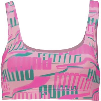 PUMA Бански костюм Puma Women's Scoop Neck Swimsuit - Pink Combo