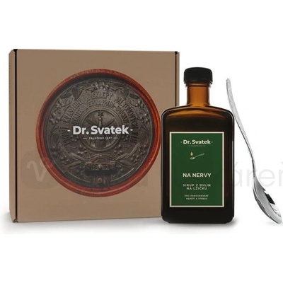 Dr. Svatek Darčekový balíček Zdravie na lyžičke Pre pokojné dni 250 ml sirup Na nervy + lyžička