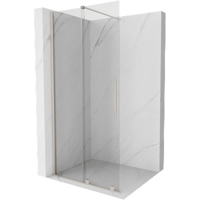 Mexen Velar плъзгаща се преграда за душ Walk-in 90 x 200 см, прозрачна 8 мм, матиран никел - 871-090-000-03-97 (871-090-000-03-97)