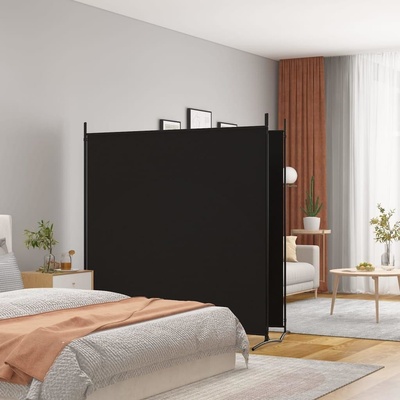 vidaXL 2-panelový paraván čierny 348 x 180 cm látkový