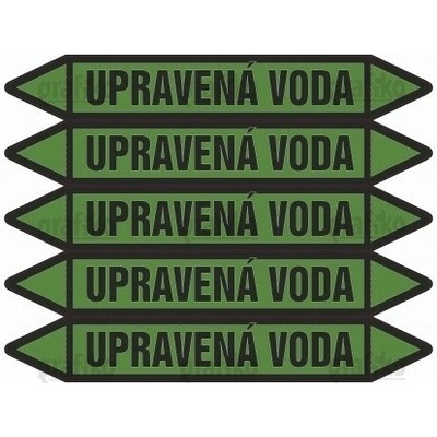 Grafiko | Upravená voda - Materiál fólie s ochrannou laminací, Rozměr aršík 5ks šipka 350x52mm