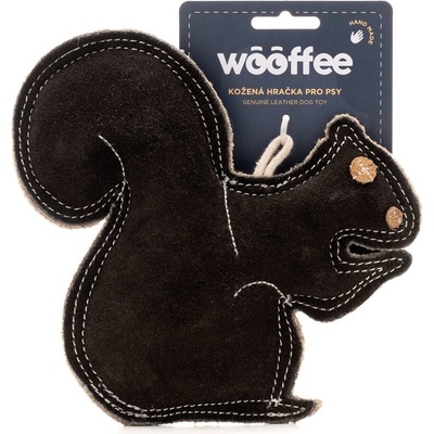 Wooffee pravá kože čierna veverka 18 cm