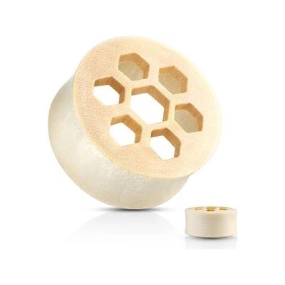 Šperky4U děrovaný plug do ucha Crocodile wood PL01235-19