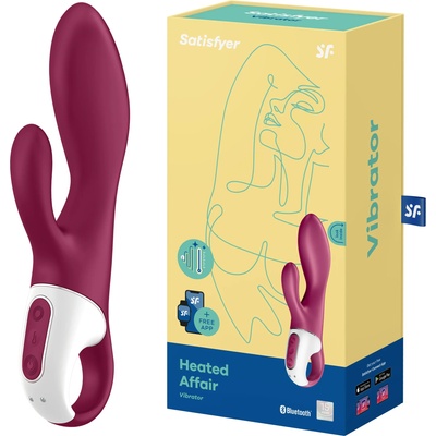 Загряващ се двоен вибратор, смартфон контрол, 20см. - Heated Affair (SATISFY337)