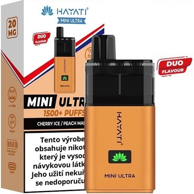 Hayati Mini Ultra Cherry Ice Peach Mango 20 mg 1500 potáhnutí