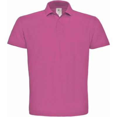 B&C ID.001 piqué krátký rukáv Fuchsia