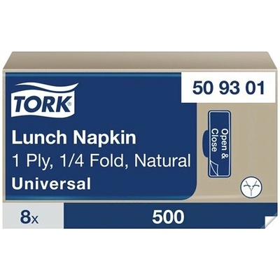 Tork Ubrousky Obědové 33 X 33 Cm 1V Recykl Přírodní 500 Ks TORK/509301/PAK