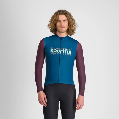 Sportful SUPERGIARA LOGO THERMAL teal blue