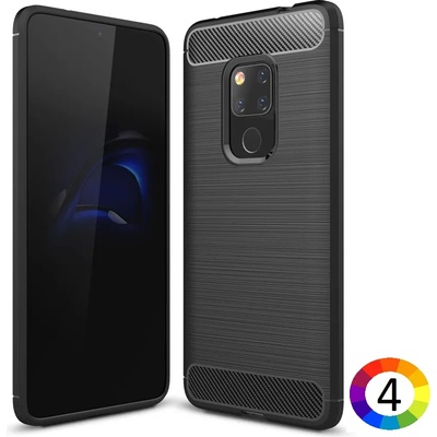 Huawei Mate 20 Удароустойчив Carbon Fiber Калъф и Протектор