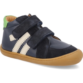 Develab barefoot dětské kotníkové boty Midcut 2 Blue Combi tmavě modré