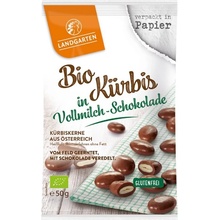 Landgarten BIO Dýňová semínka v mléčné čokoládě 50 g