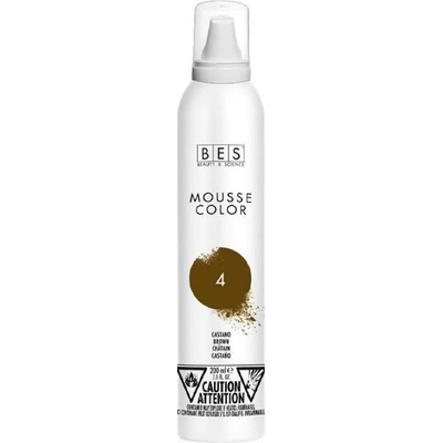 Bes barevné pěnové tužidlo 4 kaštanová 200 ml