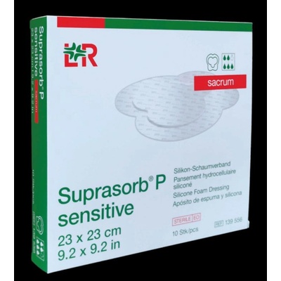 Suprasorb P Sensitive silikónový penový obväz sakrálny 23 x 23 cm 10 ks
