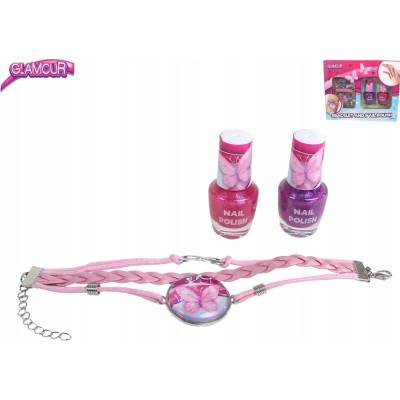 Glamour Sada krásy s laky na nehty a náramkem
