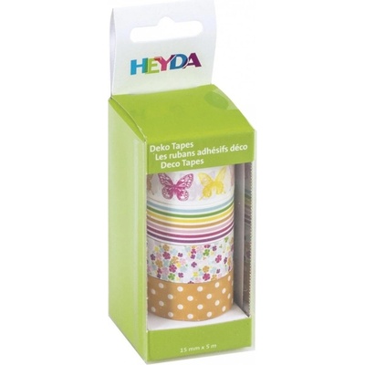 HEYDA samolepící washi papírové pásky sada příšerky 1 5 cm x 5 m 4 ks